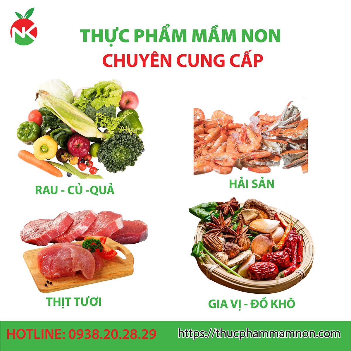 Bảng giá thực phẩm mầm non: minh bạch, cạnh tranh, phù hợp ngân sách