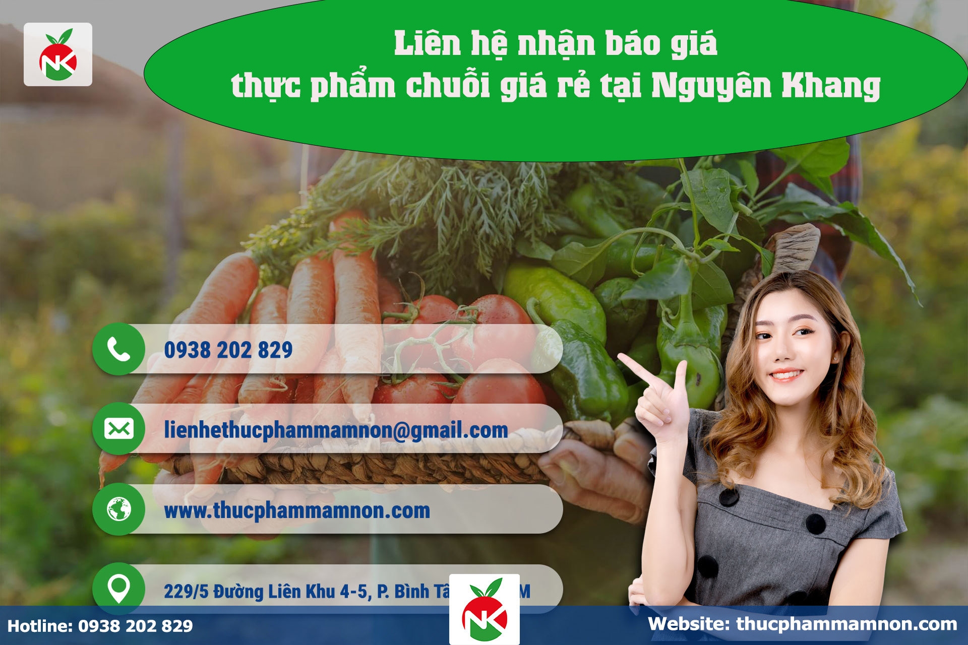 Liên hệ nhận báo giá thực phẩm chuỗi giá rẻ tại Nguyên Khang Food