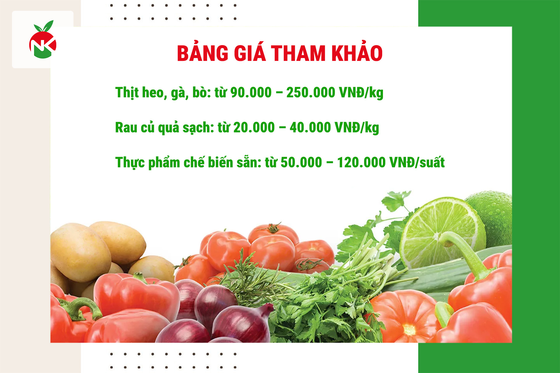 Nguyên Khang Food luôn cung cấp thực phẩm với giá siêu rẻ nhưng đảm bảo chất lượng