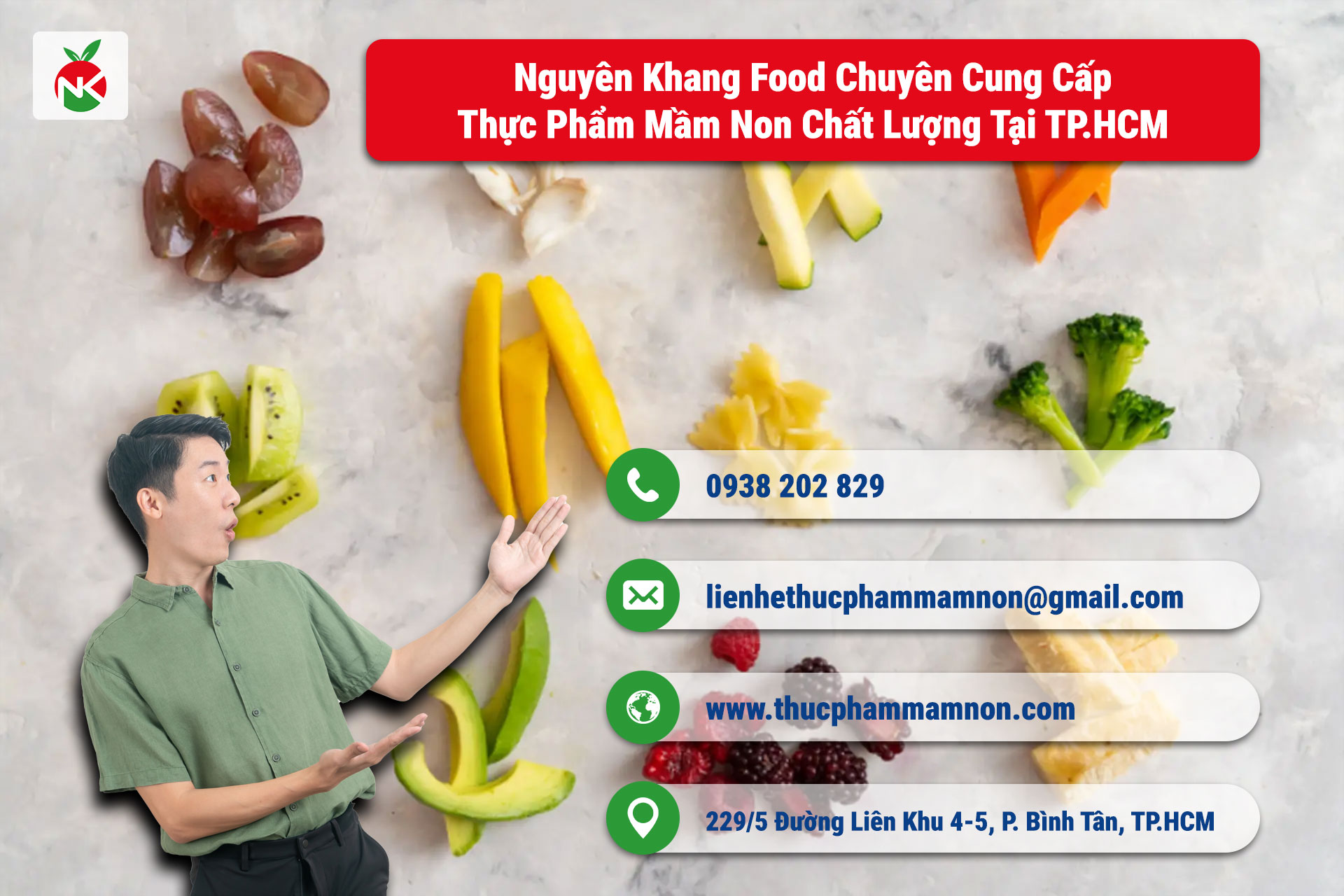 Nguyên Khang Food: đơn vị cung cấp thực phẩm mầm non uy tín tại HCM