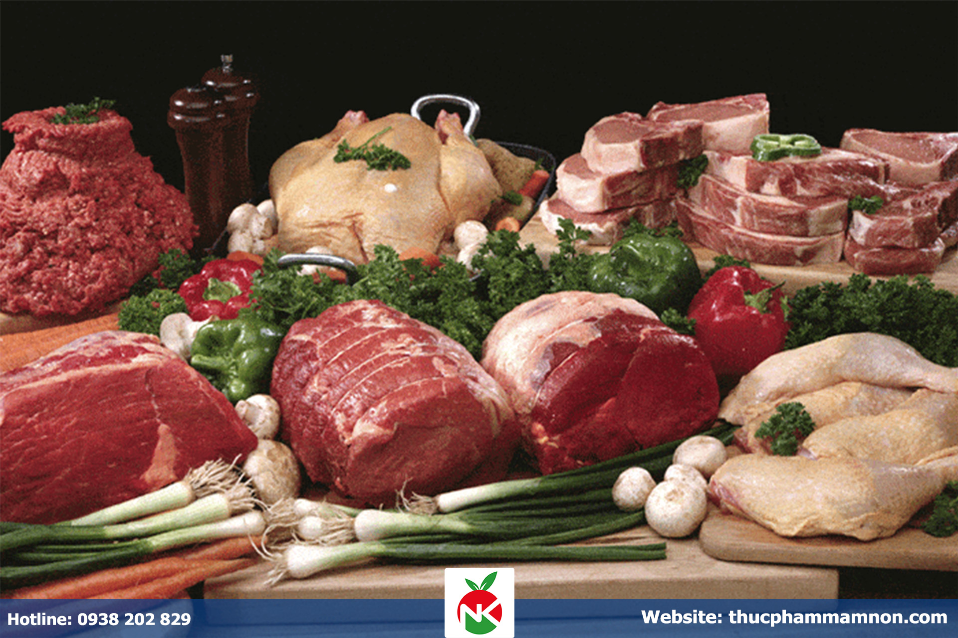 Thực phẩm tươi sống được sử dung phổ biến tại các bếp ăn